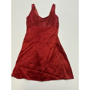 VTG Y2K SEQUIN Satin Slip On Dress Whimsigoth Vamp Fairy Grunge Size 7/8